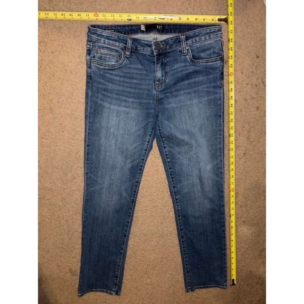 Kut from the Kloth Diana Skinny Jeans Medium Wash Blue KP142MA6 Size 8 T02-02